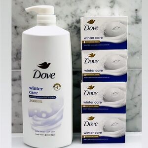 FREE SHIP || DOVE WINTER CARE Body Wash & Bar Soap Bundle